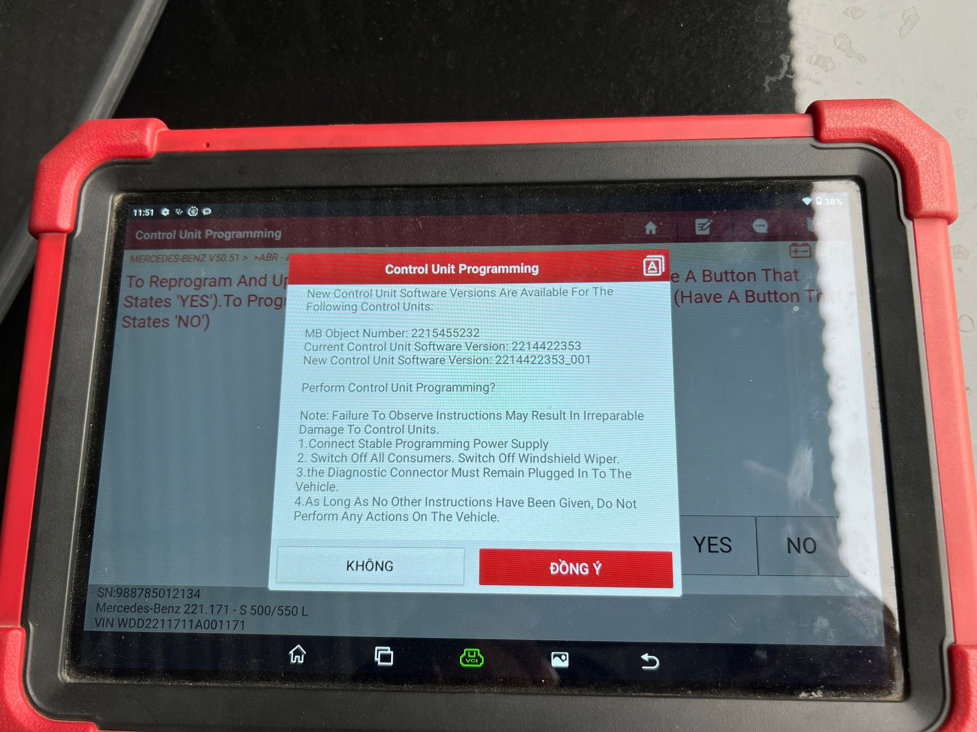 Iff SW programing set to Auto, system is not able to find the new SW or the right and lastest SW compatible for your vehicle, tool just simple flash the existing SW of the ESP