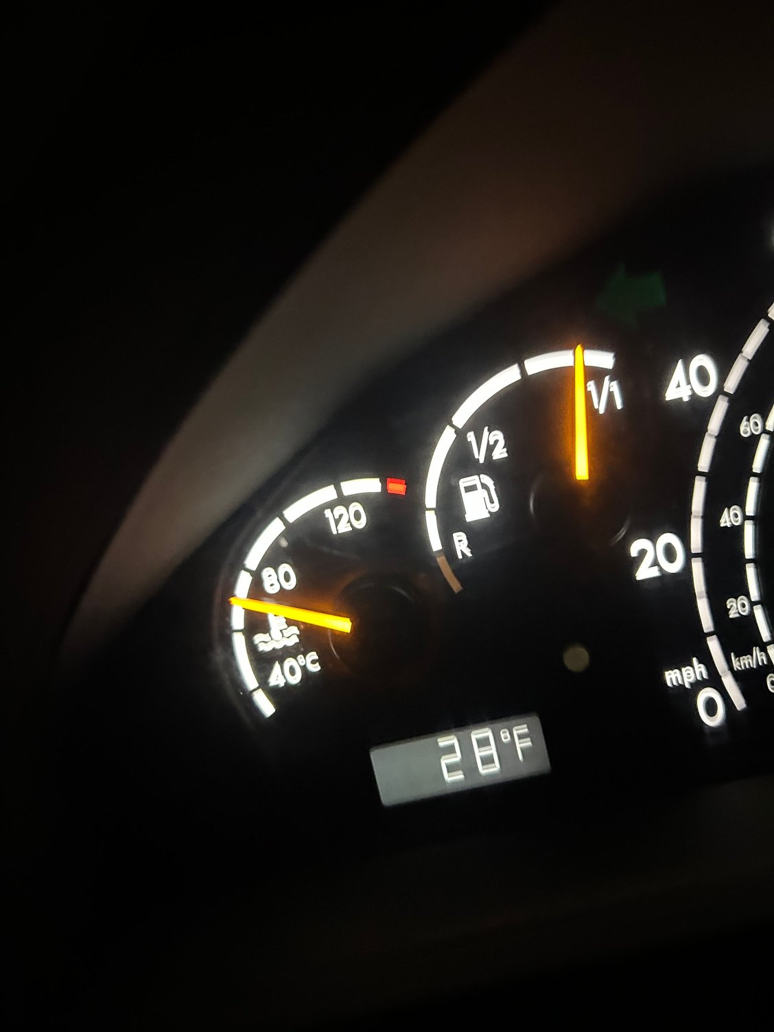 This is how low the temp gets when consistently driving , was going about 80mph . 