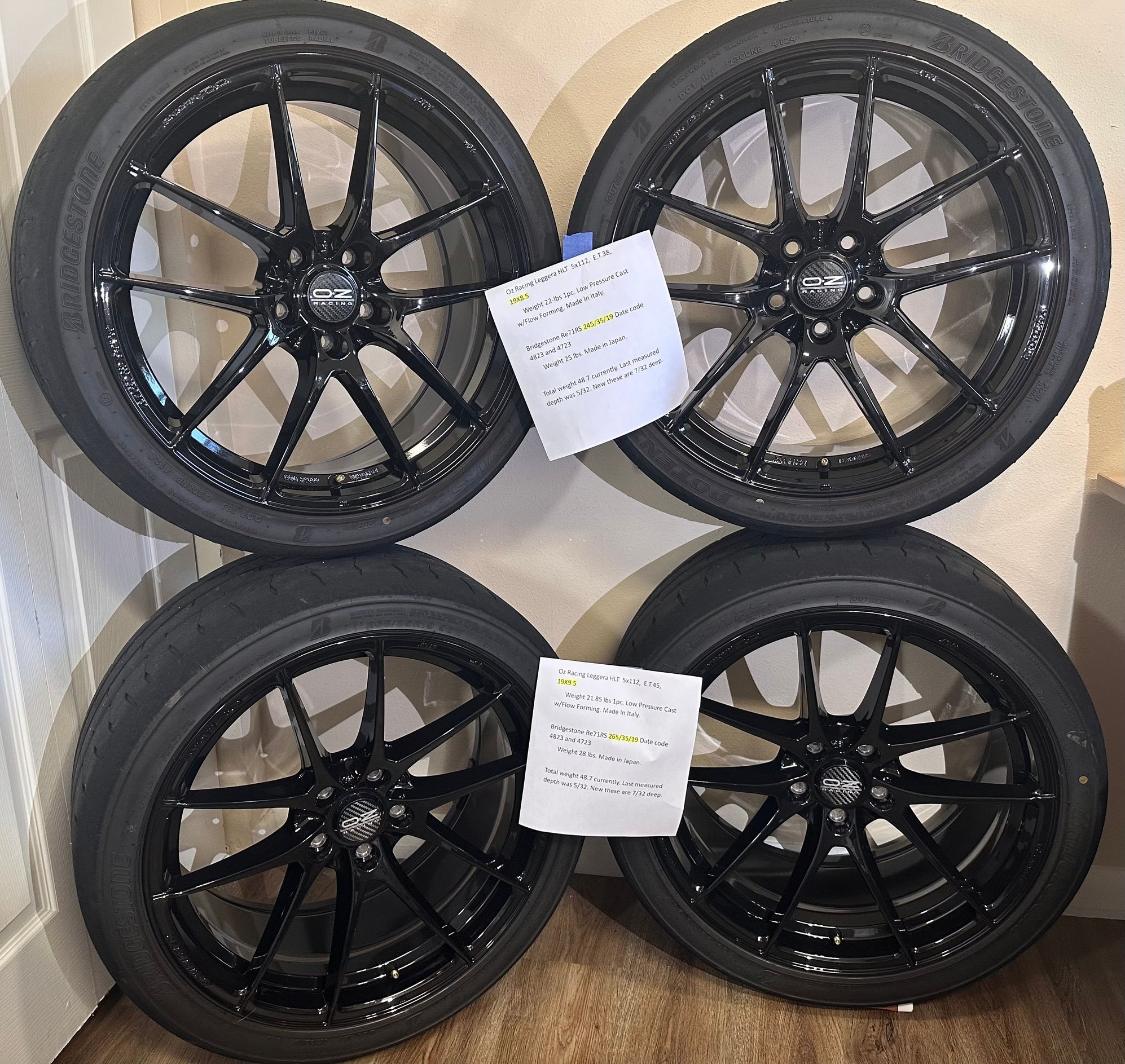 Wheels and Tires/Axles - C63S sedan OZ Leggara and bridgestone RE71RS - Used - -1 to 2027  All Models - Fort Myers, FL 33901, United States