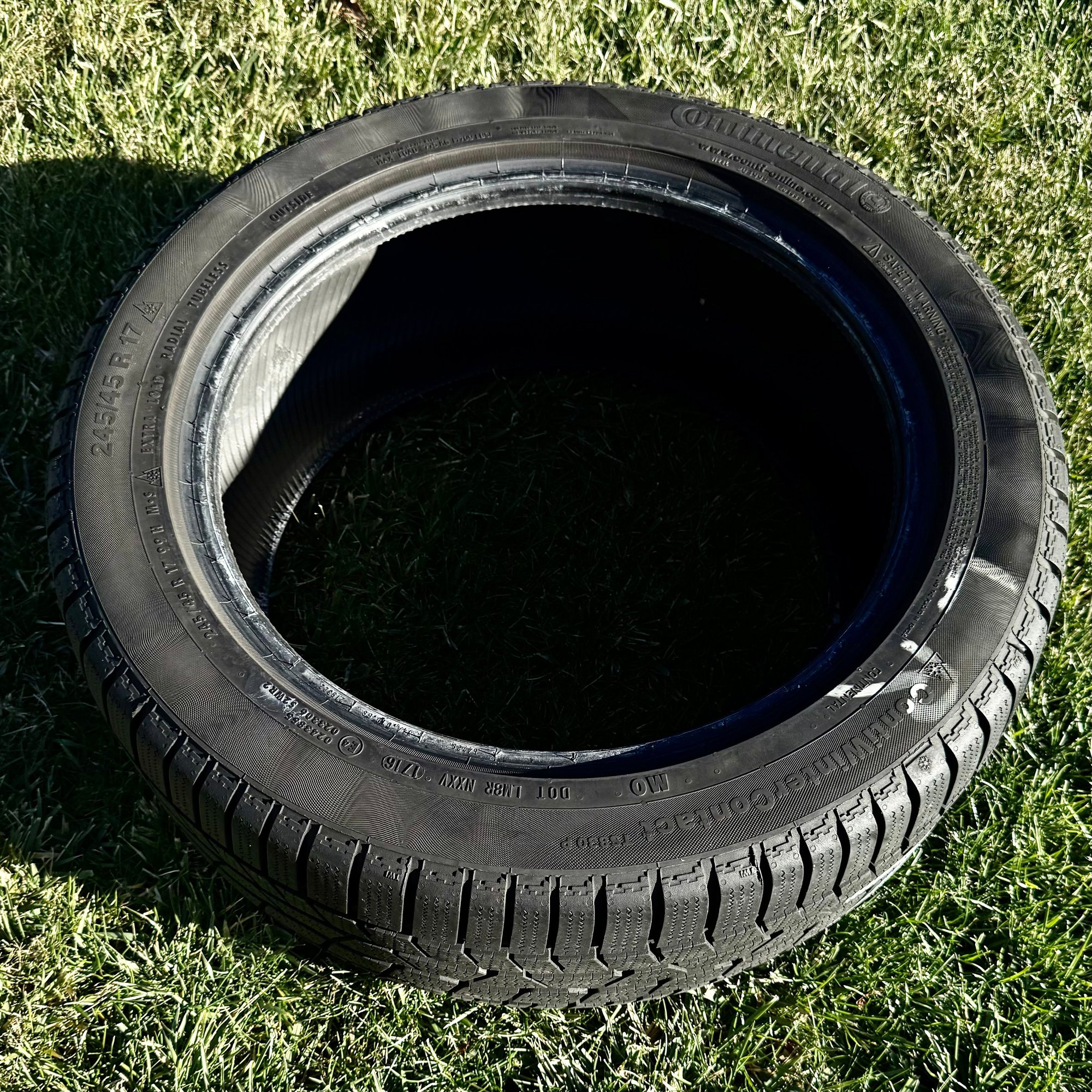 Wheels and Tires/Axles - Winter Tires for Sale: 245/45 R 17 Continental Conti Winter Contact Tires - Used - 2014 to 2015 Mercedes-Benz E350 - Portsmouth, RI 02871, United States