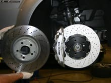 To eliminate any confusion, my set of 2 piece rotors, the ones of the right arrived yesterday, $798.00 delivered
