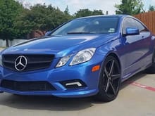 2011 E550 Coupe Mauritius Blue with 20" Lexani R4