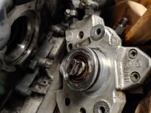 Chewed up injection pump