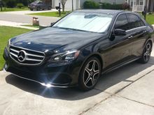 my 2014 mercedes E350 black beauty and favorite teams