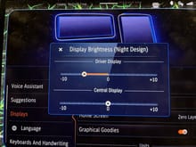 EQS 450 4MAtic SUV Display Brightness controls