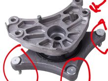 there's 5 nuts for the transmission bracket and 4 for the transmission mount ?