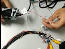 Red and yellow wires. (Video and 12V)