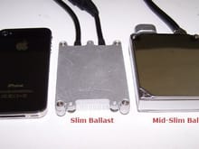 Comparing slim and mid-slim ballast