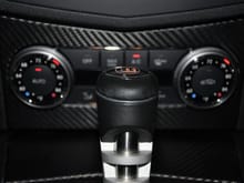 Brabus shifter with CF fabric wrap interior