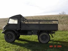 1960's i think unimog 404.114 troop carrier.
wow was it amazing i think it was my favorite vehcle i have ever driven and that is saying something. it was slow as hell but could go anywhere.