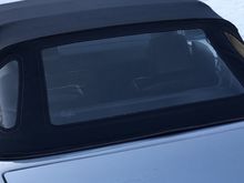 New vinyl windows. Observe Renolit Flexiglas logo in the main window lower left corner.