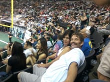 me and the wife at the sabercats game