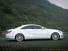 CLS63 AMG with Stance SF01 Rotary Forged Directional wheels.