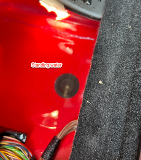 Drain plug in place