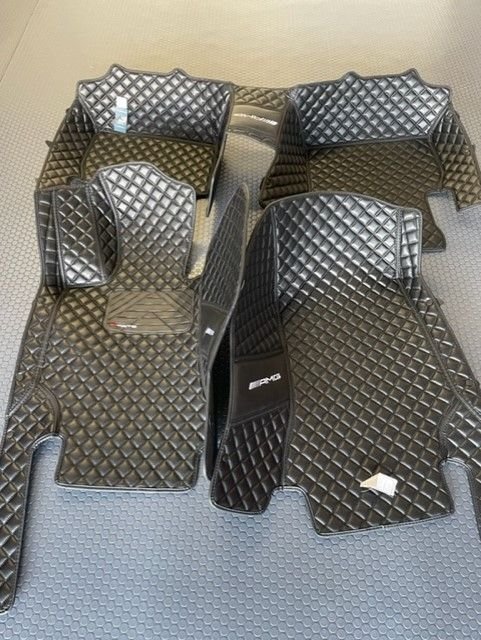 Interior/Upholstery - Custom Leather Floor Mats for Sedan C300/C43/C63 with AMG logo - New - 2015 to 2022 Mercedes-Benz C300 - 2015 to 2022 Mercedes-Benz C43 AMG - 2015 to 2022 Mercedes-Benz C63 AMG S - 2015 to 2022 Mercedes-Benz C450 AMG - Satellite Bch, FL 32937, United States