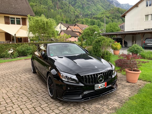 Parked in front of my parent's house in Switzerland. 