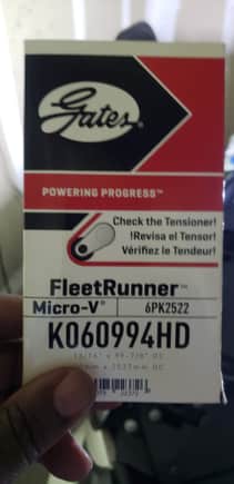 The Gates FleetRunner, this is a 100kmi belt that many Semi's and HD Diesel trucks run. You can get it online cheap, yes this is the part number you will need for the M278 engine.