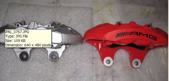 Rear calipers for both standard and Black Series are exactly the same in configuration (offset) and brake pad used - Except the leg for BS is longer for larger rotor.