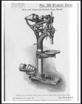 The original sales brochure for the drill press. 