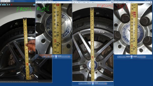Front Ride Height, at wheel arc