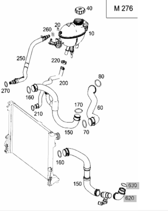 Coolant hoses on M276.9XX