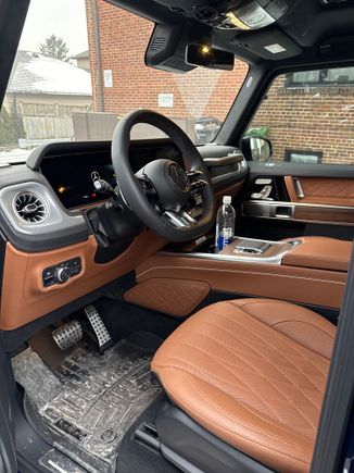 Salty floor mats, unavoidable during Toronto winters.