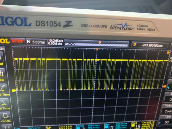 Weird looking voltage switching briefly after changing ventilation stages