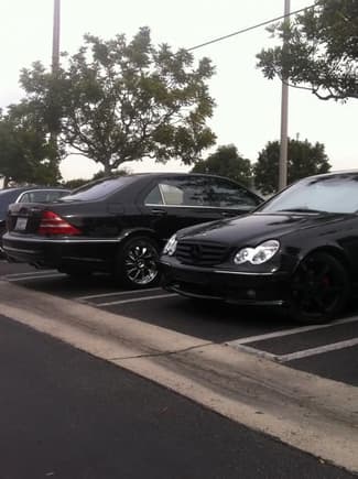 last pic of c240 with s55 before my dad had the sale lined up :( he's leaving the mb family.