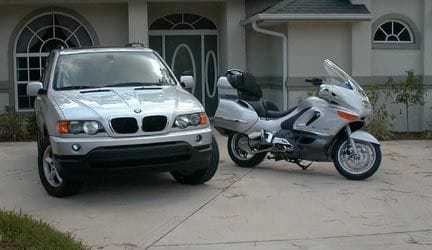 A Bimmer and a Beemer. My X5 and my K1200LT