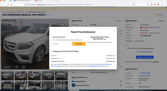 Copart fees just to buy a car for about 5K, are over $1K