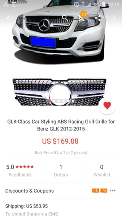 Aliexpress.com .... Price has changed 😫. Still not bad for a custom grille ?