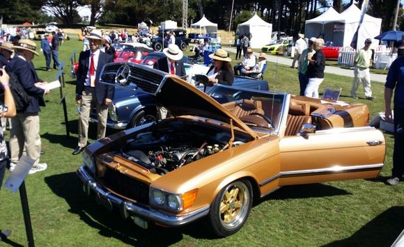 And she was a regular during Monterey Car Week at the Legends of the Autobahn Concours event.
Not good enough to win but definitely showed well.