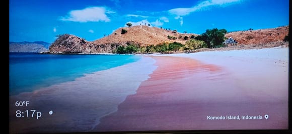 My TV teasing me with pink sands on Komodo Indonesia 🙏