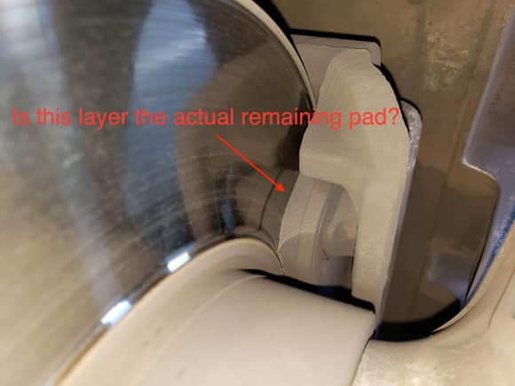Why it looks like there are three layers? Is the inner layer the actual remaining pad?