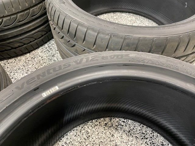 Wheels and Tires/Axles - Hankook Ventus V12 evo2 Max Performance Tires. 2x 295/30R19, 2x 265/30 - New - 0  All Models - Falcon, CO 80831, United States