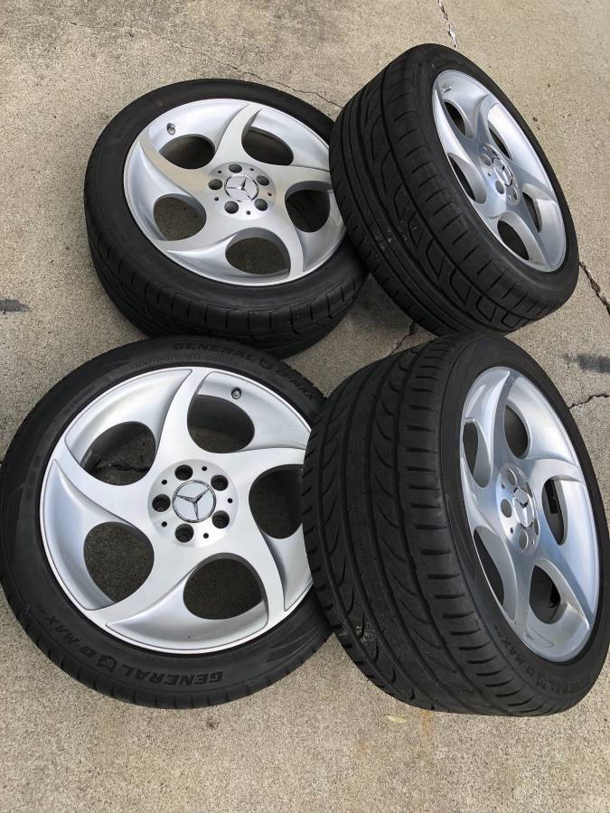 Wheels and Tires/Axles - 18" OEM Mercedes Alphard wheels with great tires - Used - 2002 to 2010 Mercedes-Benz SL55 AMG - 2002 to 2010 Mercedes-Benz SL550 - San Jose, CA 95119, United States