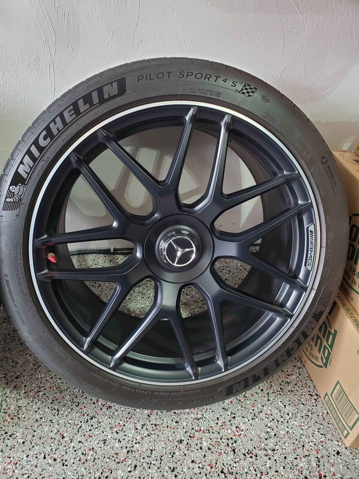 Wheels and Tires/Axles - 21" Satin Black AMG Cross Spoke Wheels and Tires with TPMS from my 2020 GLC63S - Used - 2013 to 2021 Mercedes-Benz GLC63 AMG S - Millburn, NJ 07041, United States