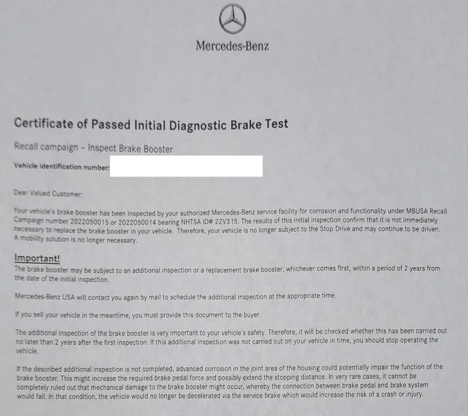 Brake Recall 292 000 ML GL and R Class Page 5 MBWorld