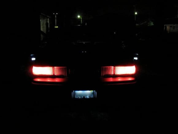 Brake lights, accent runningn lights, license plate lights and courtesy lights on the front doors