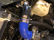 Unfortunately the FM crossflow + FM reroute put the coolant hose straight under my intake. There’s about 3mm of space between the two tubes. I drove the car and checked for evidence of abrasion. I didn’t see any. I’ll be making a bracket to hold the tube down another CM or so, for safety. 