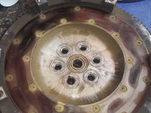 Disc is all heatfucked. hot spots all over it. Pilot is seized in the flywheel.