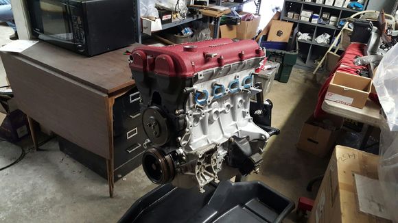 Some time in late March, a shot of the motor all finished up by Kotzur Racing.