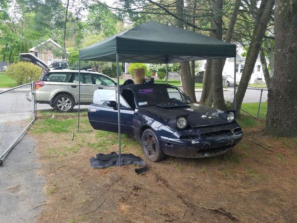 My miata workspace and my daily