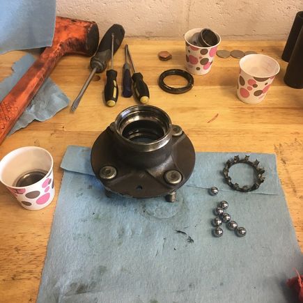 Rebuilding front hubs