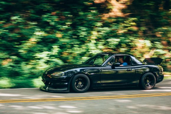 Favorite shot of the trip. As my luck would have it, its my buddy driving the car though. Amazing how a nice camera and some editing skillz can make a 10 foot car look like something presentable.