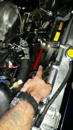 That's where I want the intake filter to go