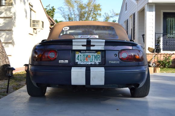 Bumper Cut and Borla exhaust poking out