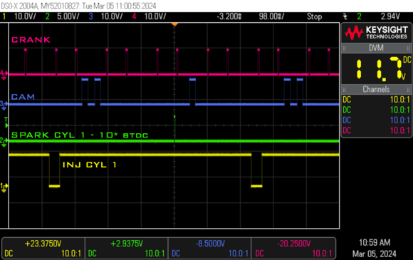 -10* (10* BTDC) ignition timing at 200rpm.