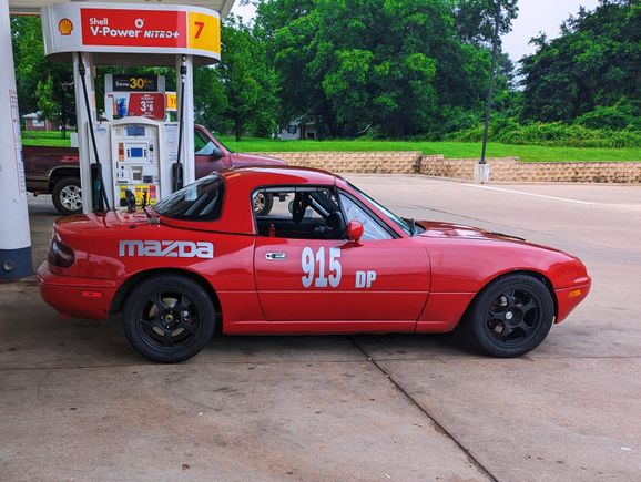 Brakes fixed and made it to the gas station while street tuning.