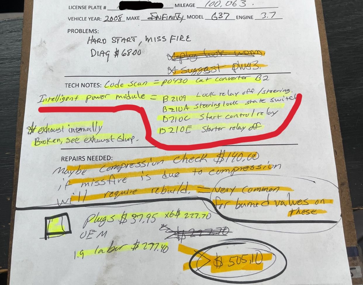 hello so i took my car to a shop today over having hard starts /misfiring  and they found some codes on IPM what do you guys thinks?